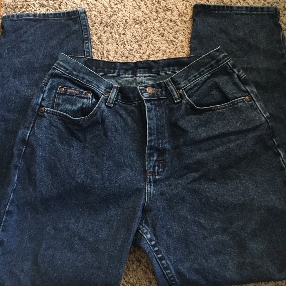 Riders High Waist Denim Jeans Dark Wash